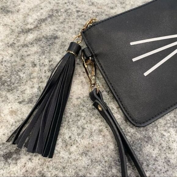 Black Cat Whiskers Clutch Purse Bag Cat Lady Handbag Kitty Faux Leather Clutch - Picture 2 of 8
